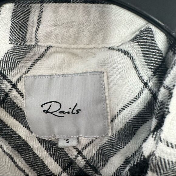 Rails black and white plaid shirt dress size small - Picture 6 of 6